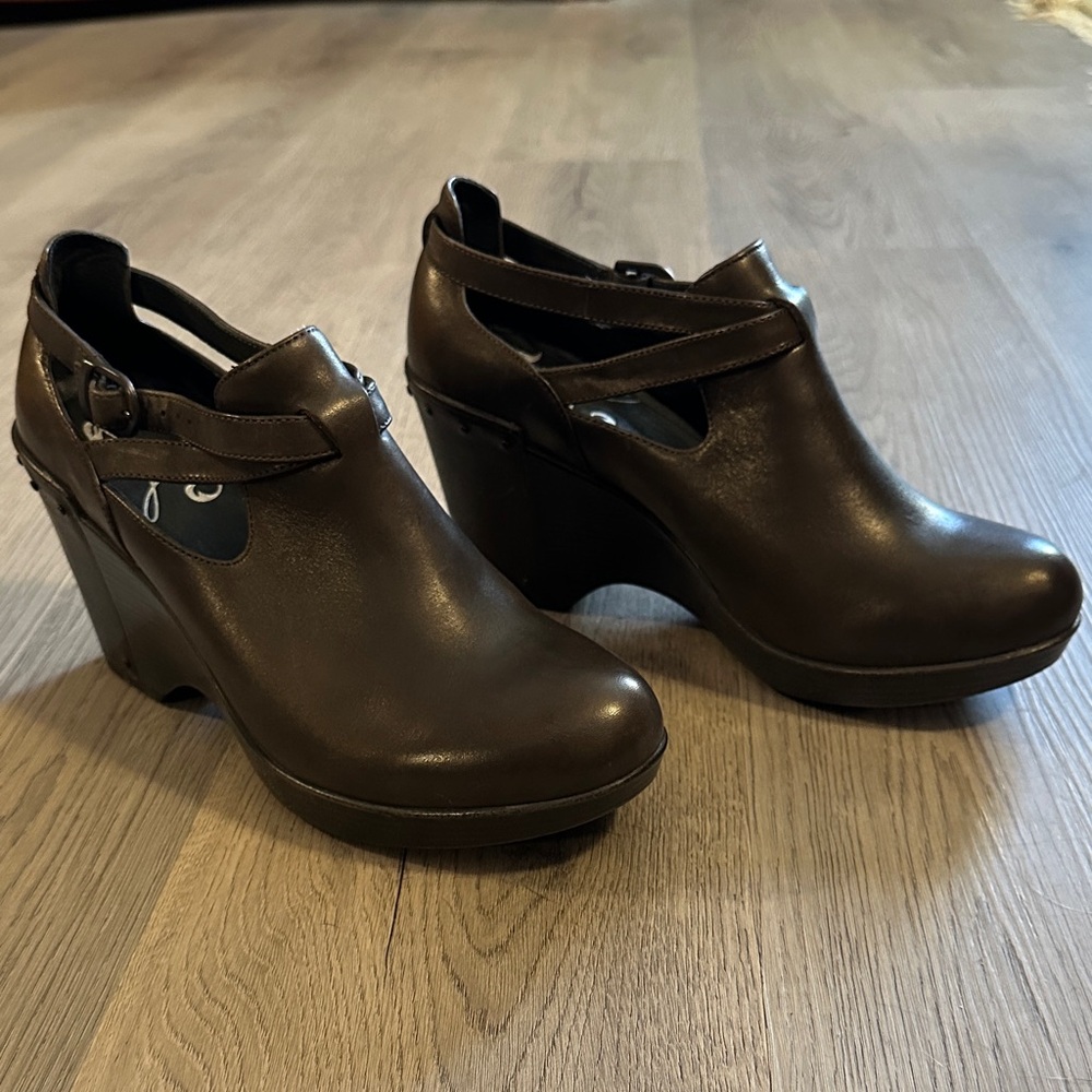 Dansko Franka Dark Brown Women's Wedge Shoes